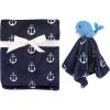 imageHudson Baby Unisex Baby Plush Blanket with Security Blanket Whale One SizeWhale