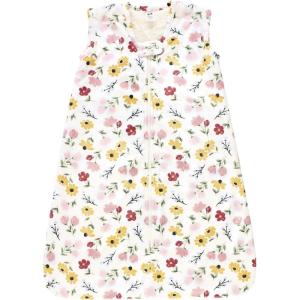 imageHudson Baby Infant Girl Plush Faux Fur Sleeping Bag Wearable Blanket Soft Painted Floral 1218 Months