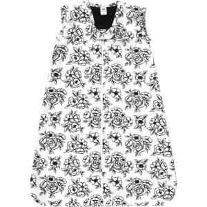 imageHudson Baby Infant Girls Long Sleeve Plush Faux Fur Sleeping Bag Wearable BlanketBlack Toile