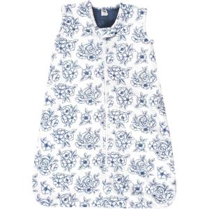 imageHudson Baby Infant Girls Long Sleeve Plush Faux Fur Sleeping Bag Wearable BlanketBlue Toile