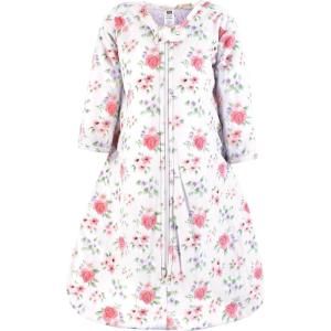 imageHudson Baby Infant Girls Long Sleeve Plush Faux Fur Sleeping Bag Wearable BlanketVintage Floral