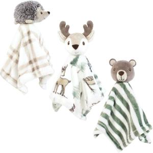 imageHudson Baby Unisex Baby Animal Face Security Blanket One SizeForest Animals