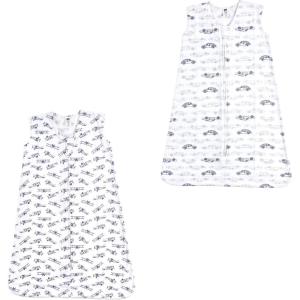imageHudson Baby Unisex Baby Cotton Sleeveless Wearable Sleeping BagAviation and Classic Cars 2pack