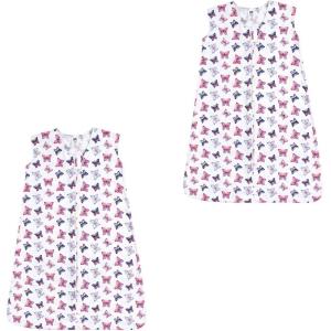 imageHudson Baby Unisex Baby Cotton Sleeveless Wearable Sleeping BagButterflies 2pack