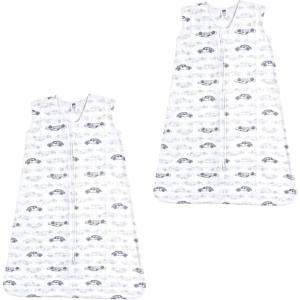 imageHudson Baby Unisex Baby Cotton Sleeveless Wearable Sleeping BagClassic Cars 2pack