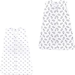 imageHudson Baby Unisex Baby Cotton Sleeveless Wearable Sleeping BagPenguins and Seagull 2pack