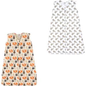 imageHudson Baby Unisex Baby Cotton Sleeveless Wearable Sleeping BagWoodland Creatures Lion 2pack