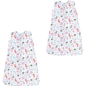 imageHudson Baby Unisex Baby Cotton Sleeveless Wearable Sleeping BagWoodland Fox 2pack