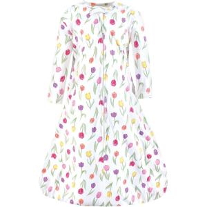 imageHudson Baby Unisex Baby Long Sleeve Cotton Jersey Sleeping BagSpring Tulips