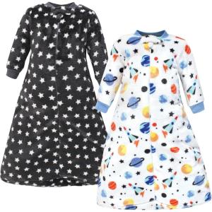 imageHudson Baby Unisex Baby Plush LongSleeve Sleeping Bag Sack Blanket Camping 09 MonthsSpace Adventure