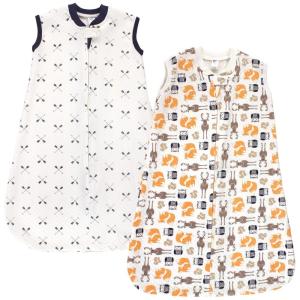 imageHudson Baby Unisex Baby Premium Quilted Sleeveless Sleeping Bag and Wearable Blanket Boy Farm Animals 1824 MonthsBoy Forest