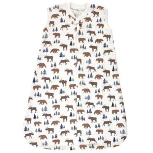 imageHudson Baby Unisex Baby Premium Quilted Sleeveless Sleeping Bag and Wearable Blanket Boy Farm Animals 1824 MonthsMoose Bear