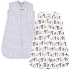 imageHudson Baby Unisex Baby Premium Quilted Sleeveless Sleeping Bag and Wearable Blanket Boy Farm Animals 1824 MonthsRoyal Safari
