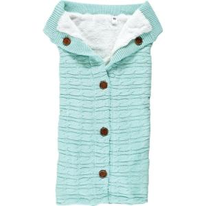imageHudson Baby Unisex Baby Sherpa Knitted Baby Lounge Stroller Wrap Sack Light Blue One SizeMint