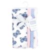imageHudson Baby Unisex Baby Cotton Flannel Burp Cloths 4Pack Blue Cosmos One SizeBeautiful Butterfly