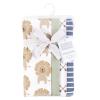 imageHudson Baby Unisex Baby Cotton Flannel Burp Cloths 4Pack Blue Cosmos One SizeModern Lion