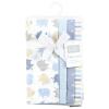 imageHudson Baby Unisex Baby Cotton Flannel Burp Cloths 4Pack Blue Cosmos One SizeMulti Color Boy Elephant