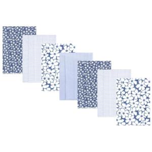 imageHudson Baby Unisex Baby Cotton Flannel Burp Cloths 7Pack Multi Color Boy Elephant One SizeBlue Cosmos