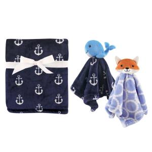 imagePlush Blanket with Security Blankets 2PackBoy WhaleBoy Fox