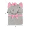 imageHudson Baby Unisex Baby Cotton Animal Face Hooded Towels Pretty Elephant ampamp Bear Girl One Size