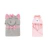 imageHudson Baby Unisex Baby Cotton Animal Face Hooded Towels Pretty Elephant ampamp Bear Girl One Size