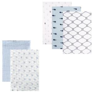 imageMuslin Swaddle Blanket 5PackBlue SheepBlue Whale