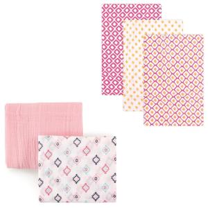 imageMuslin Swaddle Blanket 5PackPink AztecPink Orange
