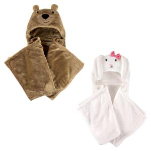 imagePlush Hooded Blanket 2PackBunnyBear