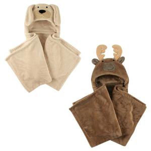 imagePlush Hooded Blanket 2PackDogMoose