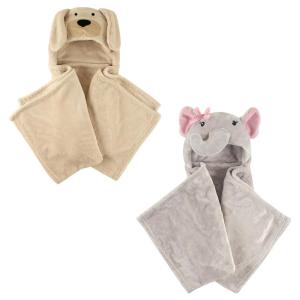 imagePlush Hooded Blanket 2PackDogPretty Elephant