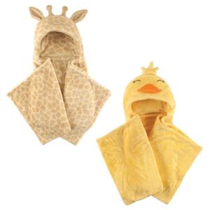 imagePlush Hooded Blanket 2PackDuckGiraffe