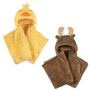 imagePlush Hooded Blanket 2PackDuckMoose