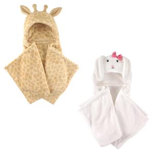 imagePlush Hooded Blanket 2PackGiraffeBunny