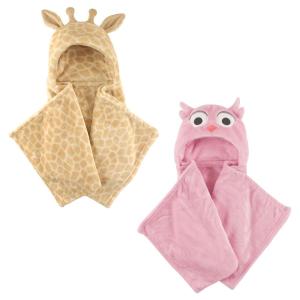 imagePlush Hooded Blanket 2PackGiraffePink Owl
