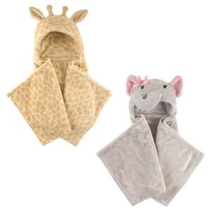 imagePlush Hooded Blanket 2PackGiraffePretty Elephant