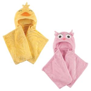imagePlush Hooded Blanket 2PackPink OwlDuck