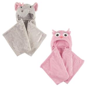 imagePlush Hooded Blanket 2PackPretty ElephantOwl