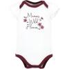 imageHudson Baby Unisex Baby Cotton Bodysuits Plum Wildflower 5 Pack 69 Months
