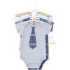 imageHudson Baby Unisex Thermal Preemie Layette Set 4pc Long Sleeve Outfit Sage DinosaurPlaid Necktie