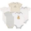 imageHudson Baby Unisex Baby Cotton Bodysuits Bear 5Pack 03 Months