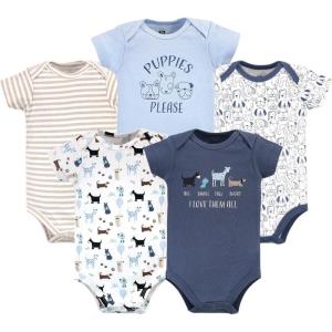 imageHudson Baby Unisex Thermal Preemie Layette Set 4pc Long Sleeve Outfit Sage DinosaurDog