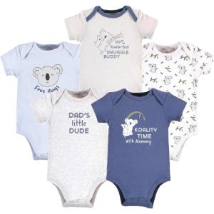 imageHudson Baby Unisex Thermal Preemie Layette Set 4pc Long Sleeve Outfit Sage DinosaurFamily Koala