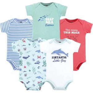 imageHudson Baby Unisex Thermal Preemie Layette Set 4pc Long Sleeve Outfit Sage DinosaurSea World