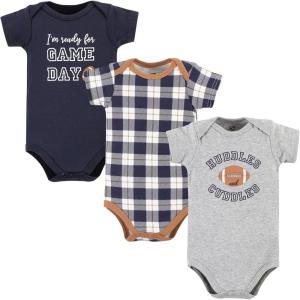 imageHudson Home Collection Baby Shawl Collar Plush RobeFootball Huddles
