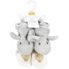 imageHudson Baby BabyGirls Animal Fleece Booties 2Pack SocksGray Elephant Giraffe
