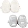 imageHudson Baby BabyGirls Animal Fleece Booties 2Pack SocksGray Elephant Lamb