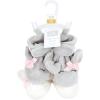 imageHudson Baby BabyGirls Animal Fleece Booties 2Pack SocksGray Elephant Lamb