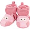 imageHudson Baby BabyGirls Animal Fleece Booties 2Pack SocksPink Owl Fox
