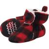 imageHudson Baby BabyGirls Animal Fleece Booties 2Pack SocksRed Black White Plaid