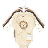 imageHudson Baby Unisex Baby Cotton LongSleeve Bodysuits Brave Lion 5 Pack Preemie